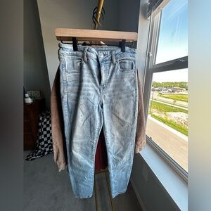 American eagle paint distressed skinny jeans